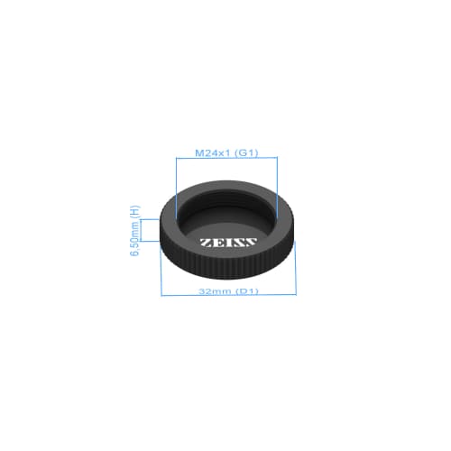 Cap for Screw-jack - 6,5xM24x1, 2 pieces product photo Back View L