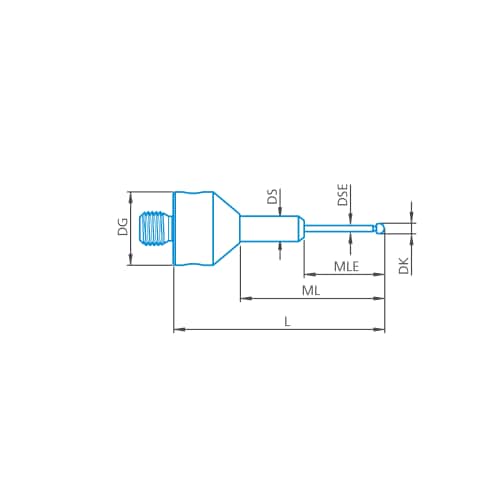 Stylus stepped M5 DK0.5 L24 D!S mono product photo Front View L