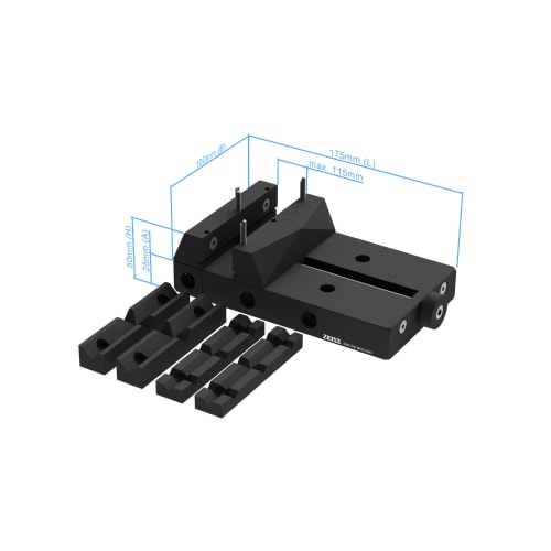 Vise - 175x100x50mm, clamping range 115, AF25 product photo Back View L