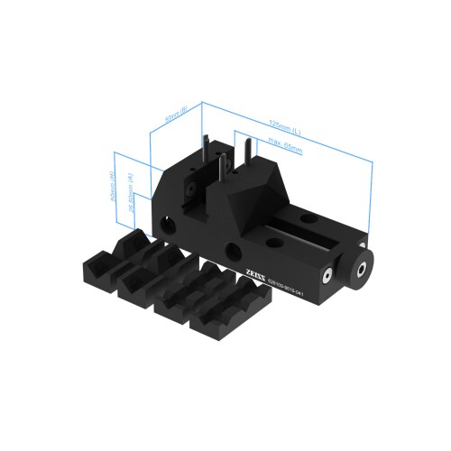 Vise - 125x50x50mm, clamping range 65, AF25 product photo Back View L