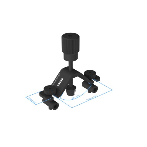Clamp bracket for V-Block 90&deg; product photo Back View L