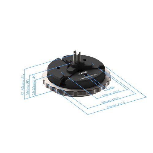3-jaw-chuck - clamping range 50mm product photo Back View L