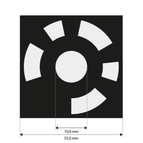 Reference Markers 10.0 mm, coded 8-112, white, magnetic product photo Back View L